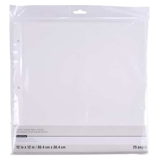 Recollections; 12 Packs: 25 ct. (300 total) 12" x 12" Photo Album Magnetic Refill Pages by Recollections™; Category:Albums & Accessories; Image:1